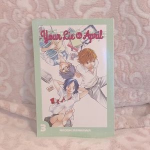 5 inches x 7.5 inches “Your life in April” Volume 3 Manga book by Naoshi Arakawa